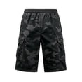 thumbnail image 5 of Homeyce Men's Capri Long Elastic Cargo Shorts Below Knee Elastic Waist Shorts with Multi-Pockets Big and Tall Cargo Shorts Hiking Outdoor Stretch Casual Long Shorts,Gray L, 5 of 5