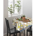 thumbnail image 4 of Easter Suqare Tablecloth - 54 x 54 Inch, Bunny Ears Spring Yellow Flowers Potted Plant Pastoral Waterproof & StainResistant Tablecloth, Washable Oil-proof Table Cover for Dining/Party/Wedding/Buffet, 4 of 9