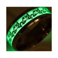 thumbnail image 1 of Anillos luminosos de acero inoxidable para Hombre, joyería brillante fluorescente de dragón verde, Animal dominante, regalos, 1 of 3