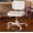 Teddy white, variant on YERAIRR Armless Office Chair with Wide Seat,Teddy Fleece Fabric Computer Desk Chair Thickened Cushion Vanity Chair White
