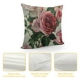 thumbnail image 4 of Leisuo  Watercolor Roses Throw Pillow Cover Elegant Floral Bud Petal Romantic Plant Curl Bloom Botanical Pillow Case Decorative Square Cushion for Home Couch Bed White, 4 of 5