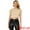 Gold, variant on Sequin Shiny Glitter Crop Top Tassel T-Shirt L Rose