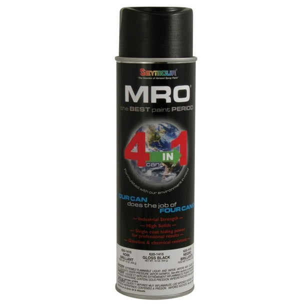 New Seymour Industrial MRO High Solids Spray Paint, Gloss Black 620