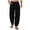 a-Black62, variant on FINALGANG Mens Solid Color Casual Elastic Waist Beach Pants Loose Fit Comfortable Lightweight Sweatpants With Side Pocket For Daily Wear Gray XXXL