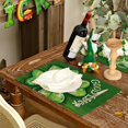 thumbnail image 3 of St. Patricks Day Placemats 12x18 Inches Set of 4, Shamrock Good Luck Spring Seasonal Farmhouse Burlap Green Indoor Kitchen Dining Table Mats Decorations for Home Party AP540-4, 3 of 5
