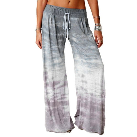 Aloohaidyvio No Boundaries Pants for Women,Yoga Pants for Women Plus Size,Womens Loose High Waist Wide Leg Pants Tie-Dye Straight Yoga Pants for Women Size 2XL