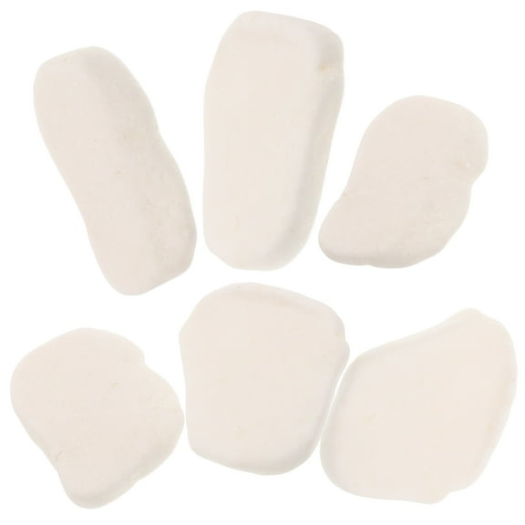 6 Pcs Painted Pebbles Stone Smooth Rocks for Drawing Rocks for Painting Crafting Supplies Child