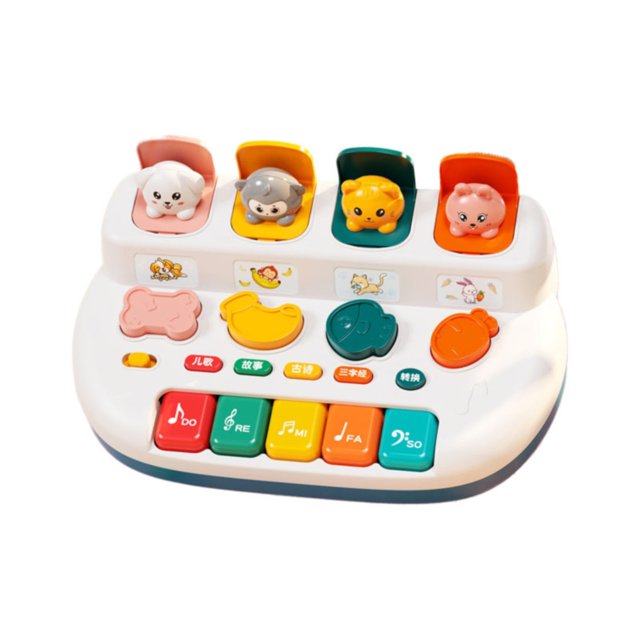 DJN Baby Piano Toy | Cute Animal Musical Instrument Piano Keyboard Toy For Toddler | Educational Musical Toys For Musical Learning Compact Small Piano Toy For Toddler 18 Months Toys and Hobbies