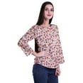 thumbnail image 3 of Moomaya Tunique d'Été Décontractée pour Femmes à Manches Longues avec Boutons Imprimés et Col Rond, 3 of 5