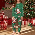 thumbnail image 1 of Conjuntos de blusas y camisas de cuello redondo y manga larga con estampado navideño para niños Camisa de manga larga con cuello redondo y cintura elástica Pantalones largos Conjunto de traje de casa, 1 of 6