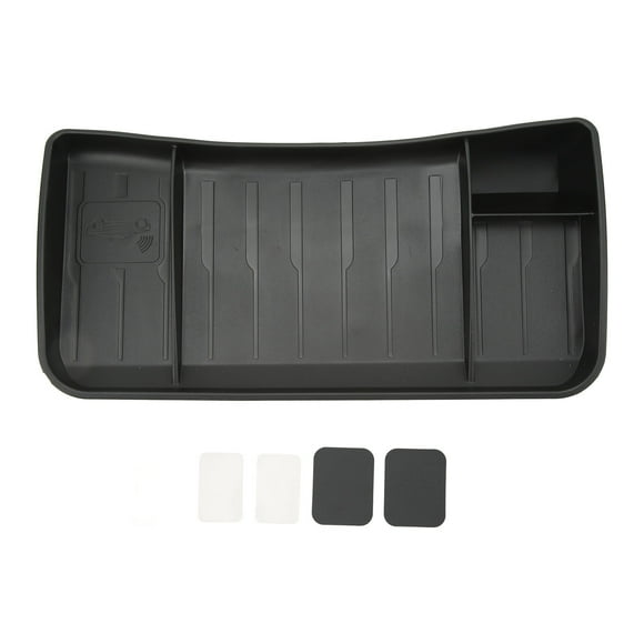 MAYUJIAA Automobile Dashboard Storage Box TPE Material Behind Screen Black Replacement for Tesla Model 3 Y QM321-7392