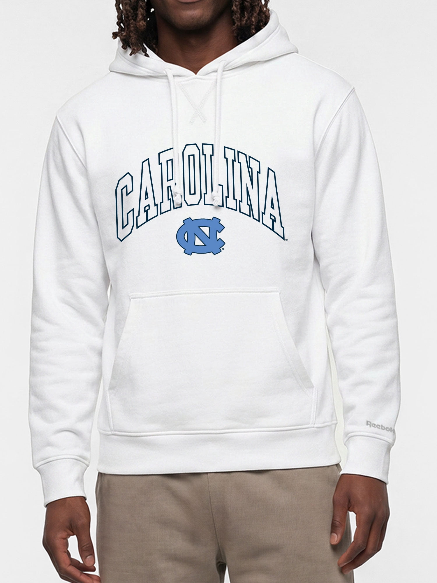 North Carolina TarHeels Reebok Mens White Hooded Sweatshirt
