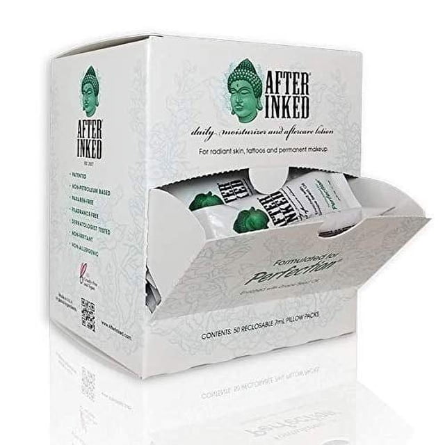 After Inked Tattoo Moisturizer & Aftercare Lotion Pillow Packs dispensers (50-pack)