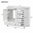 thumbnail image 4 of taoruifang 36" White Bathroom Vanity with Ceramic Sink Combo, 4 of 5