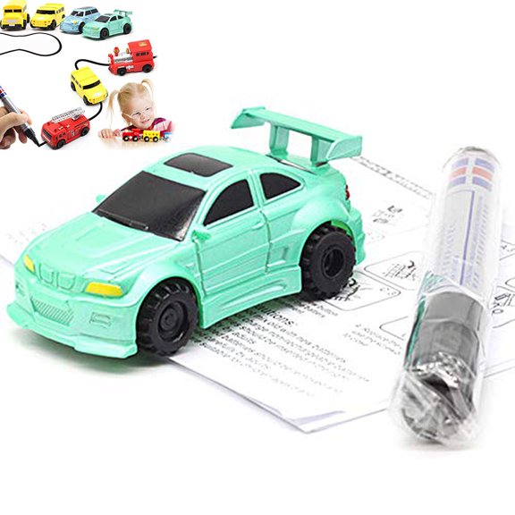 Divertido bolígrafo inductivo para coche y camión, sigue cualquier línea negra dibujada, Mini juguete, vehículos de ingeniería, juguete educativo