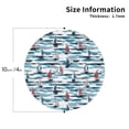 thumbnail image 2 of Lsque Boat In Ocean Pattern 4" Drink Coasters Set of 4, PVC Leather Absorbent Coasters, Table Coaster Set Decorative Coffee Cup Coasters Housewarming Gift -Round Shape, 2 of 6