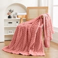 thumbnail image 2 of Fleece Throw Blanket for Couch Bed,3D Imitation Turtle Shell Jacquard Decorative Blankets,Cozy Soft Lightweight Fuzzy Flannel Blanket Suitable for All Seasons,Velvet Decorative Bed Blanket,100x70cm, 2 of 9