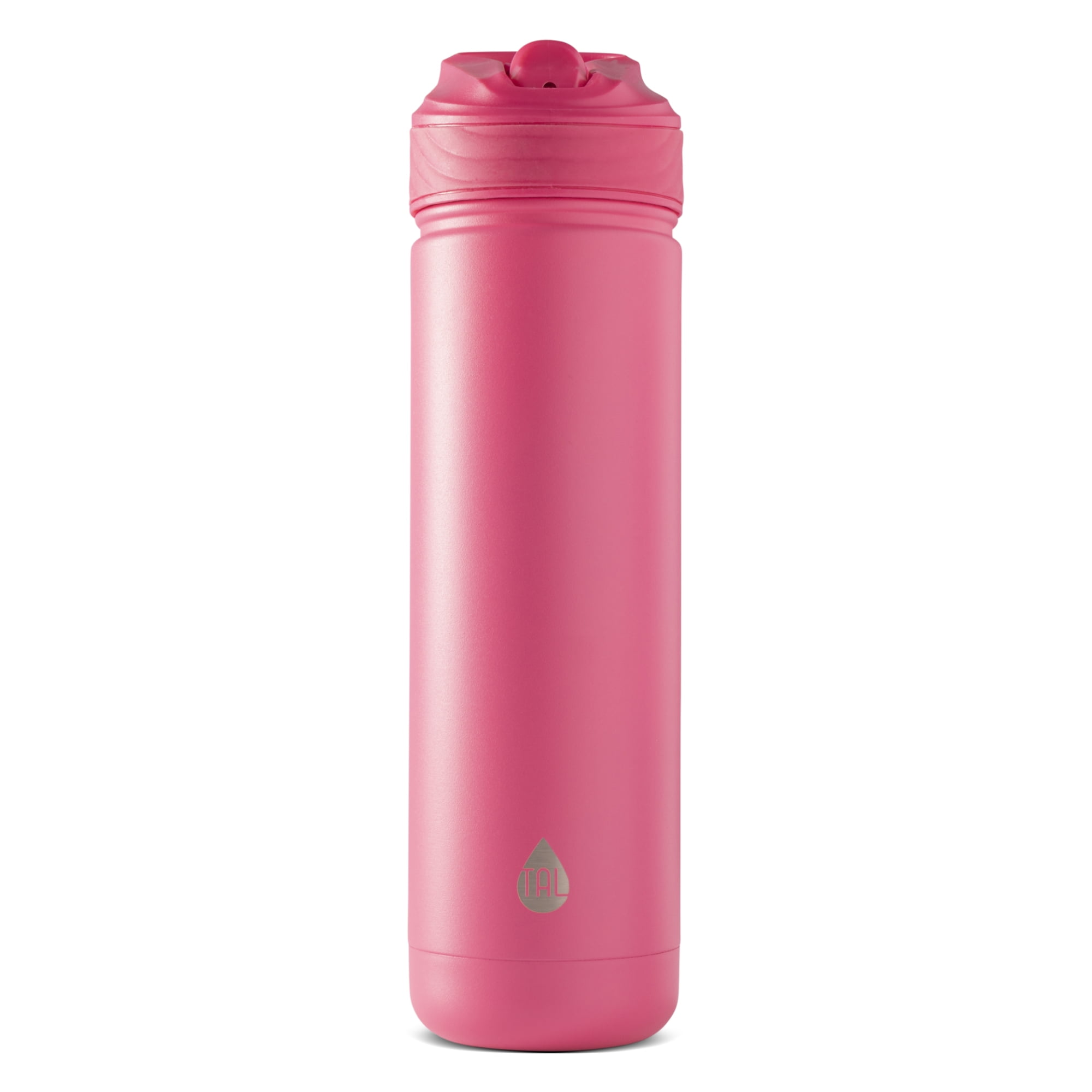 (4 pack) TAL 26oz Stainless Steel Ranger Water Bottle with Easy Sip Straw, Hot Pink
