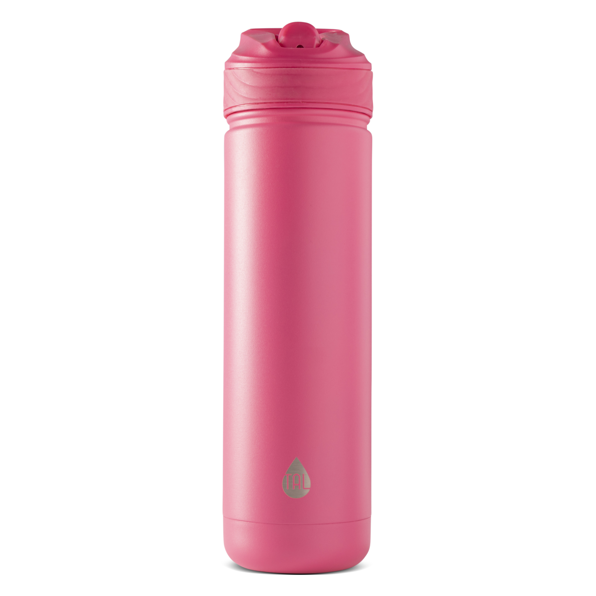 TAL 26oz Stainless Steel Ranger Water Bottle with Easy Sip Straw, Hot Pink