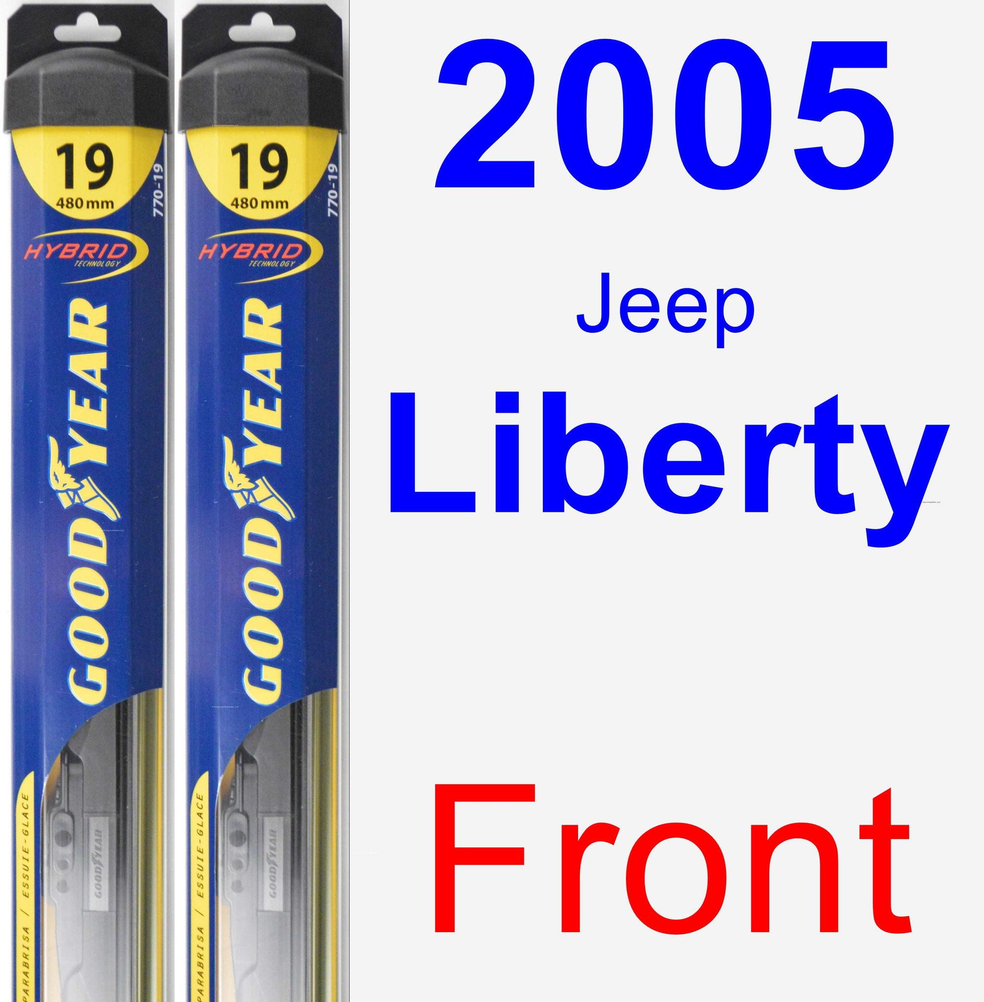 2005 Jeep Liberty Wiper Blade Set/Kit (Front) (2 Blades) - Hybrid -  