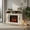 Gray, variant on Topcobe Fireplace TV Stand for TVs Up to 65" with Side Cabinets and Remote Control, Corner Cabinet, TV Furniture for Living Room, Gray