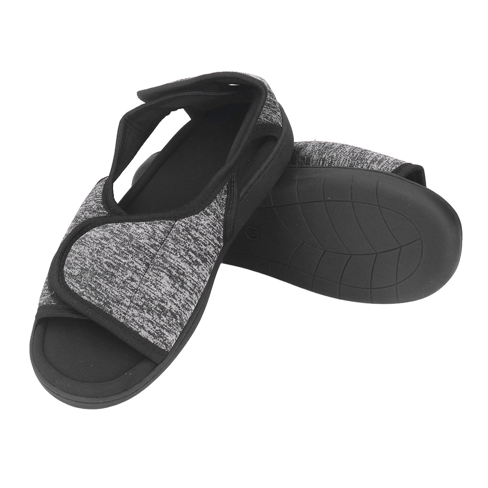 Diabetic Slippers for Swollen Feet, Adjustable Fit with Knitted