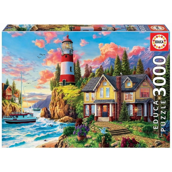 Educa Borras 18507 Educa Borrs Lighthouse Near The Ocean 3000 Piece Jigsaw Puzzle
