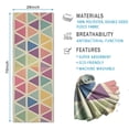 thumbnail image 2 of Multi Color Triangle Checkered Pattern Hot Yoga Mat Towel Non Slip for Hot Yoga - Quick-Drying Yoga Mat Cover with 4 Corner Pockets with Travel Bag - Hot Yoga Towel Non Slip 74"x26", 2 of 6