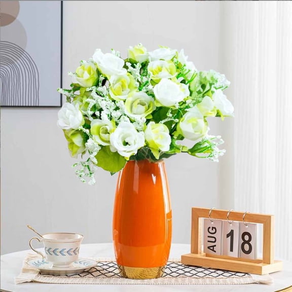 HBBKVI High-end Artificial Flower Diamond Rose 7 Forks 21 Heads Home Decoration Plastic Flowers Fall Decor Fake Flowers Fake Plants