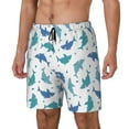 thumbnail image 2 of Daiia Party Shark Cute Mens Swim Trunks Swim Shorts Quick Dry Swim Shorts with Mesh Lining Pockets-Small, 2 of 9