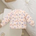thumbnail image 7 of ITSAME Toddler Girls Puffer Jacket Lightweight Snap Button Quilted Cute Print Winter Warm Coat Pink Size 3T, 7 of 7