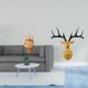 thumbnail image 2 of Figuras de manos de amantes del alma gemela y escultura de pared con cabeza de ciervo para decoración del hogar, dormitorio, estante, mesa, arte, 2 of 8