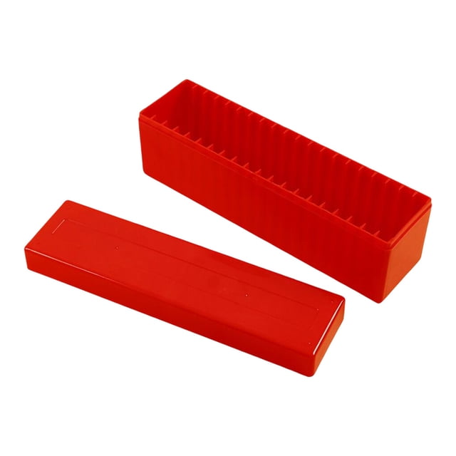 Maoww 20 Slots Boîte de Rangement Portable Résistant à l'Humidité Caisse de Monnaie Collectibles Résistant à la Poussière Pièces de Monnaie Titulaire Argent Conteneur Accessoire Rouge