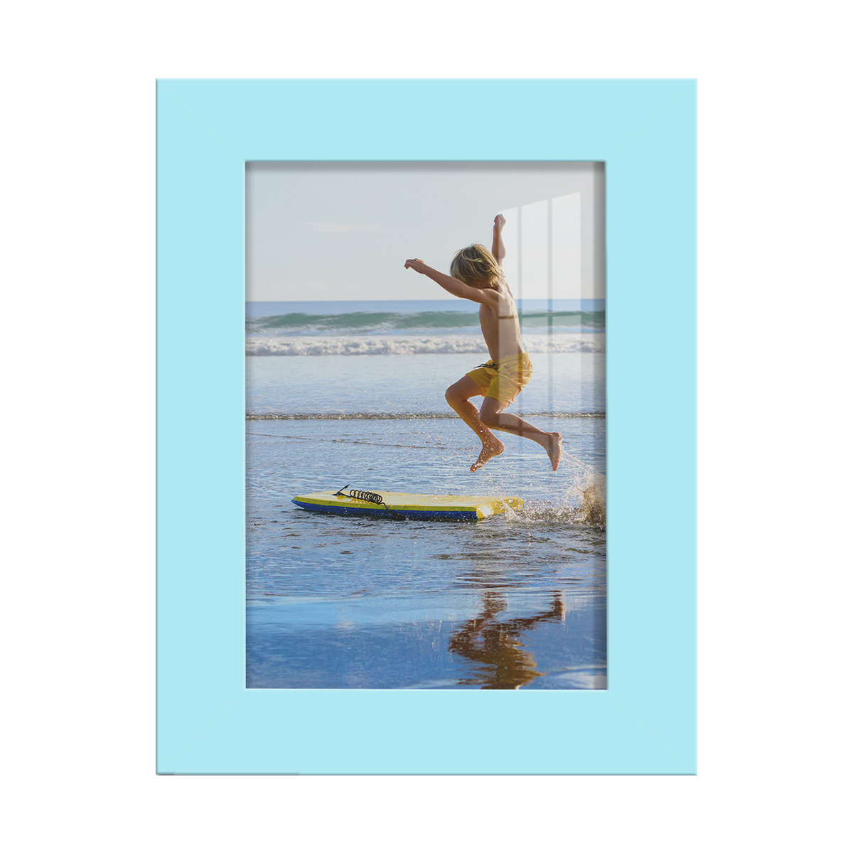 Modern Real Wood 3.5x5 inch Picture Frame in Blue