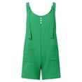 thumbnail image 5 of Qicasul Women Jumpsuit for Summer Casual Fashion Sleeveless Jumpsuit With Button Front And Shorts Strappy Romper Overall For Daily Wear Green XXL, 5 of 5