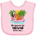 thumbnail image 3 of Inktastic Someone in Miami Loves Me Boys or Girls Baby Bib, 3 of 4