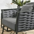 thumbnail image 7 of Lounge Chair Armchair, Grey Gray, Aluminum, Metal, Steel, Modern Contemporary, Outdoor Patio Balcony Cafe Bistro Garden Furniture Hotel Hospitality, 7 of 7
