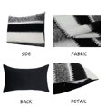 thumbnail image 3 of MAGOLIFE Indoor 12x20 In Black&White&Gray Soft Vert Stripes Wool Farmhouse Decorative Throw Pillow Cover Boho Accent Neutral Textured Cushion Pillow Case for Living Room Couch Bed Sofa Home, 3 of 9
