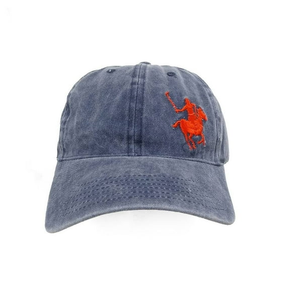 Gorra Polo Club Yorkshire Unitalla con Logo Bordado y Efecto Acid Wash Azul