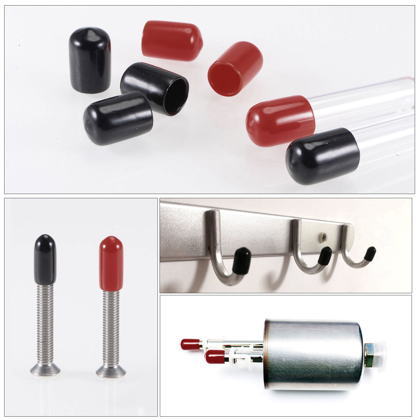 Uxcell 100pcs Round Rubber End Caps 1.5mm Burgundy Red Cover Screw Thread Protectors