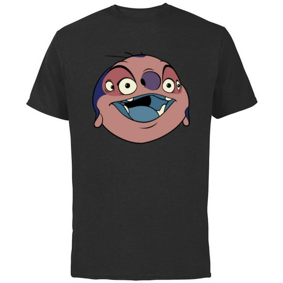 Disney Lilo & Stitch Jumba Jookiba Smiling Big Face Costume - Short Sleeve Cotton T-Shirt for Adults - Customized-Black