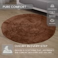 thumbnail image 5 of Home Weavers Classy Bathmat 100% Cotton Tufted Bath Rug, Extra Soft and Absorbent Bath Rugs, Non-Slip Bath Mats, Machine Washable bath rugs for Bathroom, 30" Round, Chocolate, 5 of 10