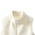 thumbnail image 4 of Edvintorg Fleece Vest Girls Solid Color Sleeveless Zip up Jacket Fall Winter Stand Collar Loose Casual Outerwear with Pocket Teen Girl Clothes Size 3-15, 4 of 5