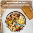 thumbnail image 4 of Divided Serving Tray with Lid Portable Food Storage Containers with Handle and Lid 5 Compartments Divided Serving Platter Tray Reusable Multipurpose Serving Tray for Snack Candies Fruit V, 4 of 10