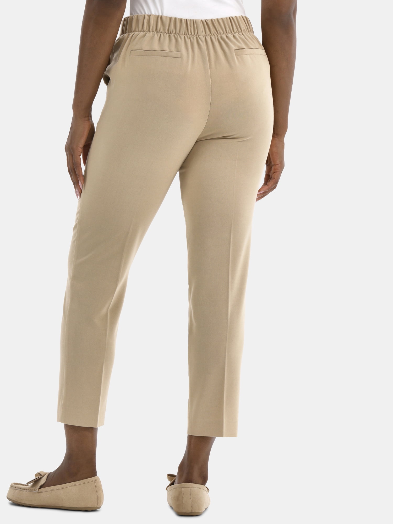 Time and Tru Women's Tapered Pull on Pants, 27" Inseam, Sizes XS-XXXL