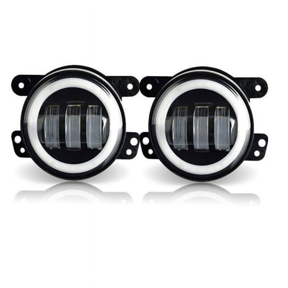 4 inch LED Fog Light Compatible with Jeep Wrangler JK JKU TJ LJ, 30W High Power LED Fog Passing Light