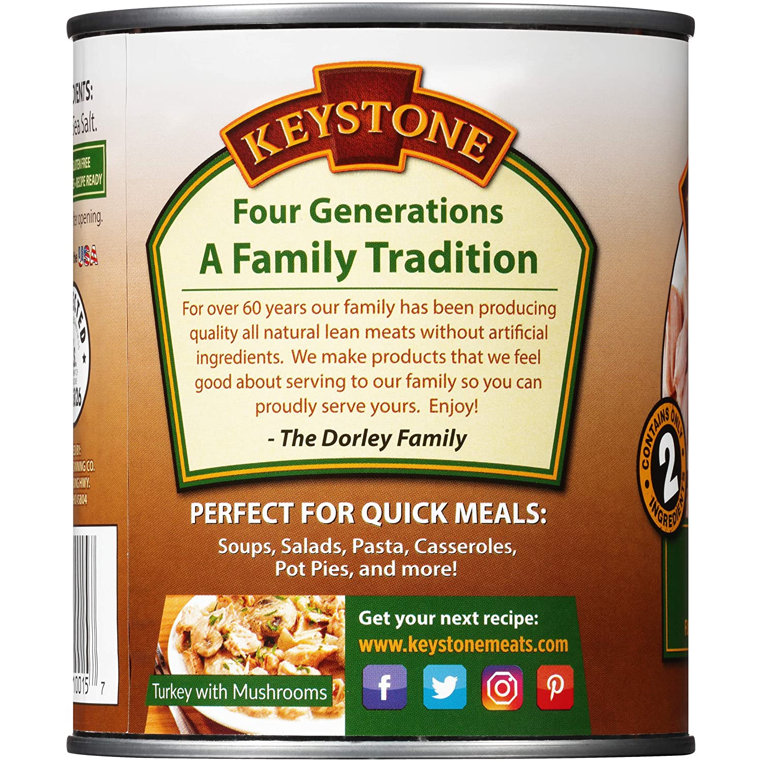 (2 Pack) Keystone All Natural Turkey 28 oz Can ✅ Emergency Survival Food For Camping Hiking and Backpacking Ready to Eat- Pack of 2 Cans ✅