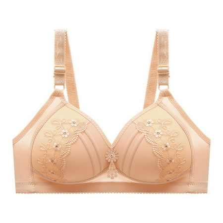 

QWERTYU Womens Push Up Full Coverage Bras T Shirt Wireless Bra Complexion 40