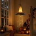 thumbnail image 3 of Yucurem Glowing Witch Hat Hanging Decor, Halloween Witch Hat with Cascading Star Lights, Lighted Hanging Decoration for Window, Porch, Tree, Mantel and Party (1pc), 3 of 9