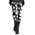thumbnail image 5 of Hkoxplj Halloween Leggings for Women Soft Cotton Blend Printed Pants Stretch High Waist Ghost Bat Pattern Casual Workout Leggings Festival Party Tights All Season Comfortable Athletic Pants, 5 of 6